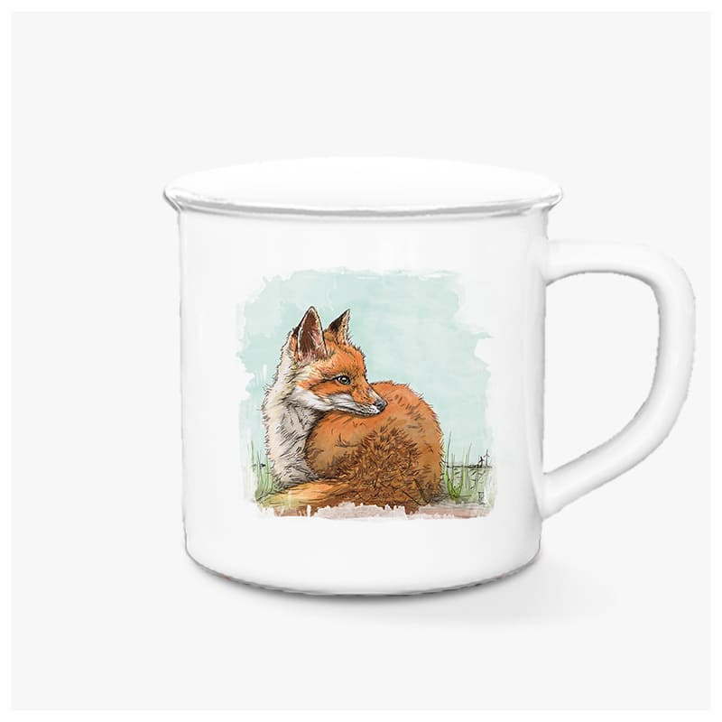 camarocaro - Caroline Körner verfügbare Produkte Fuchs Emaille Tasse