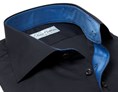 Geschäft: Maßhemd in schwarz mit dunkeblauen Farbtupfern - Fine Cotton Company