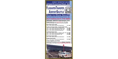 Lieferservice - Zahlungsmöglichkeiten: auf Rechnung - Pfalz - http://airportconnection.de/preise.html  - AIRPORTEXPRESS KVM KraftVerkehrMietwagen BACH