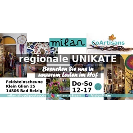 Geschäft: milan - CoArtisans
regionale Unikate - milan - CoArtisans