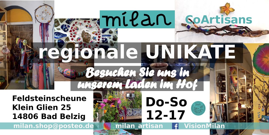 Geschäft: milan - CoArtisans
regionale Unikate - milan - CoArtisans
